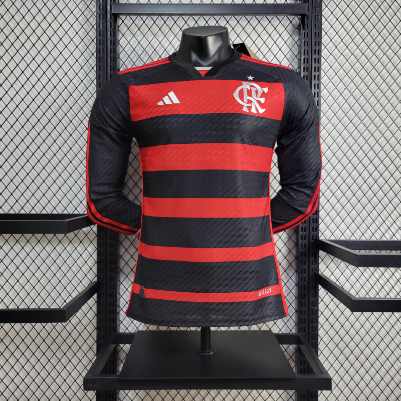 Camisa Flamengo Manga Comprida 24/25 - Adidas Jogador Masculina