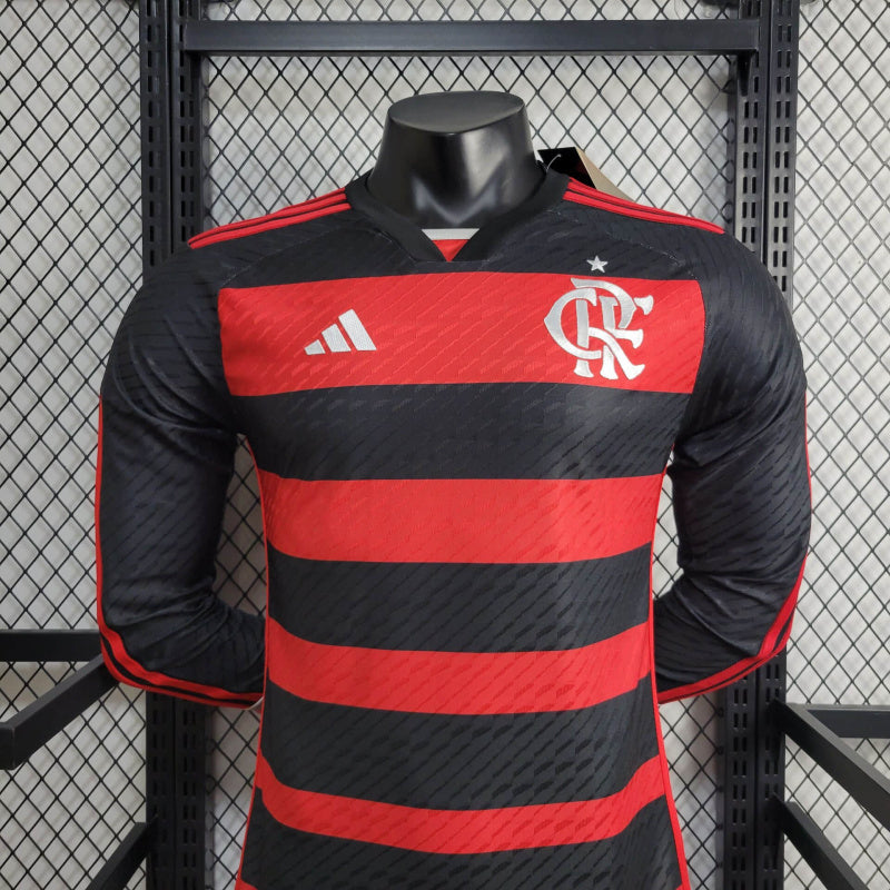 Camisa Flamengo Manga Comprida 24/25 - Adidas Jogador Masculina